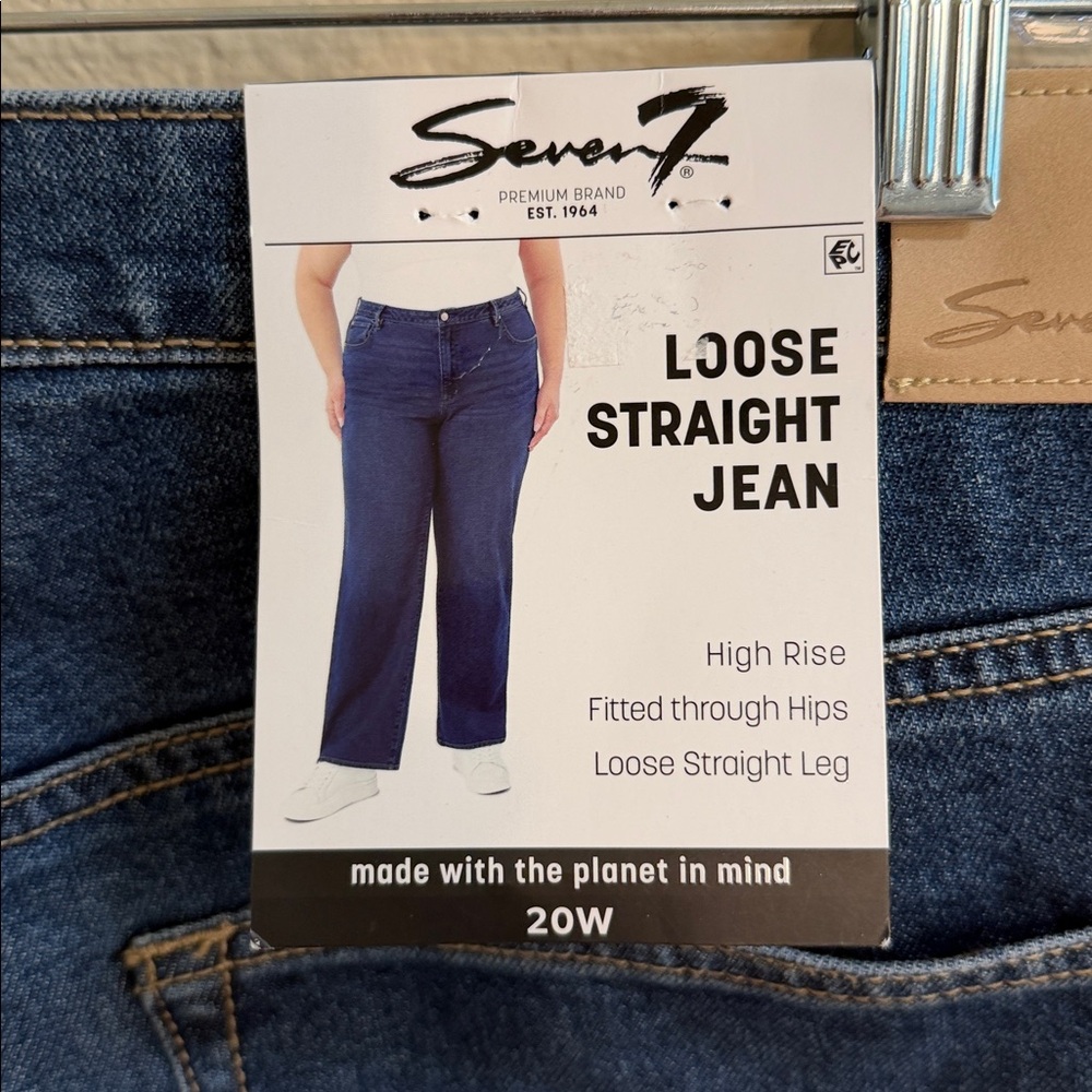 NWT Size 20W Seven7 Loose Straight Jean